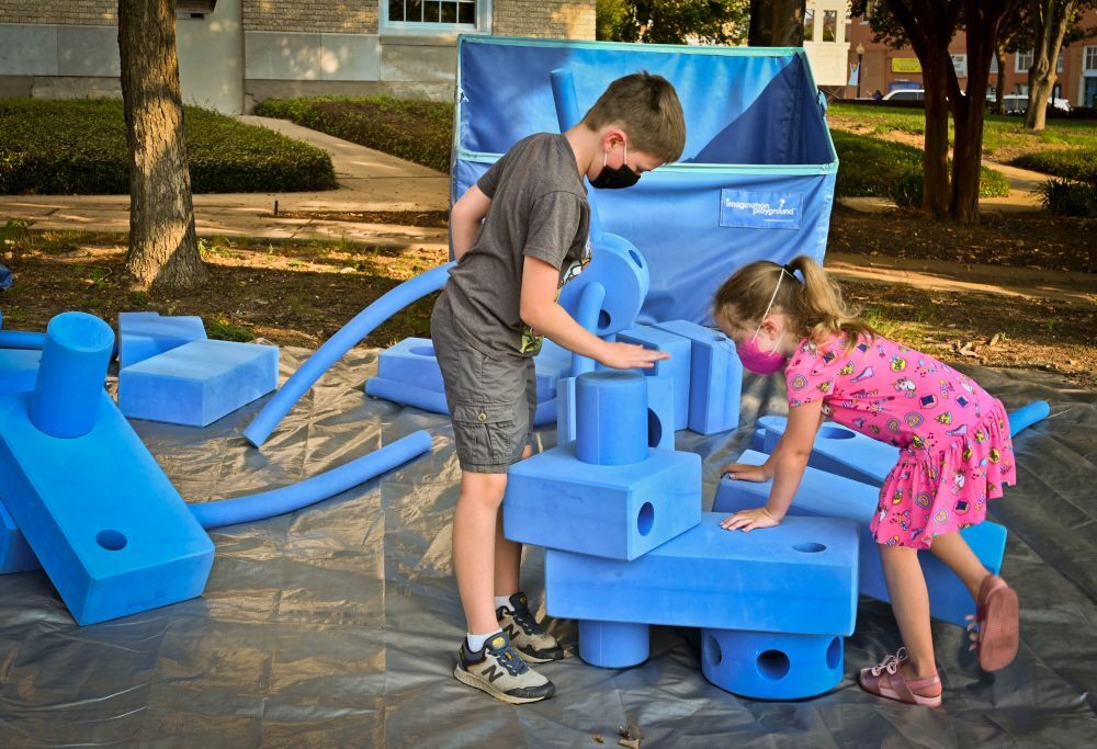 Big blue building blocks